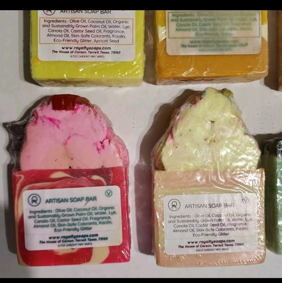 6 New Frosted Glitter Girl World Artisan Soap Bars Soaps Popcorn Orange Daisy - Picture 5 of 7